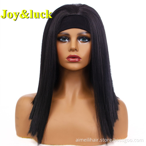 Black Hairband Wigs for Women Wholesale Head Band Hair Brown Ombre Blonde Long Natural Straight Headband Wig Synthetic Hair Wigs